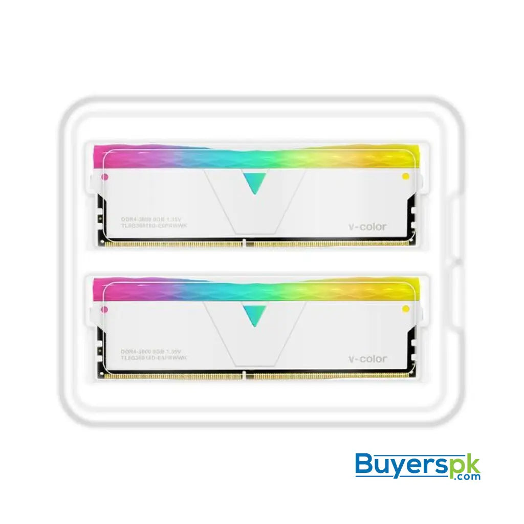 V-color Prism Pro Rgb 16gb (8gbx2) Ddr4 Dram 3600mhz Gaming Memory Ram - Glacier White - RAM Price in Pakistan V-color Prism Pro Rgb 16gb (8gbx2) Ddr4 Dram 3600mhz Gaming Memory Ram - Glacier White - RAM Price in Pakistan